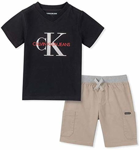 爆料有奖！限3T：Calvin Klein 男孩 2 件短裤套装 prime凑单到手约100.6元