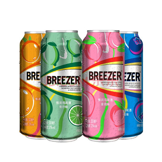 breezer冰銳3朗姆預調酒繽紛四口味組合裝330ml4聽