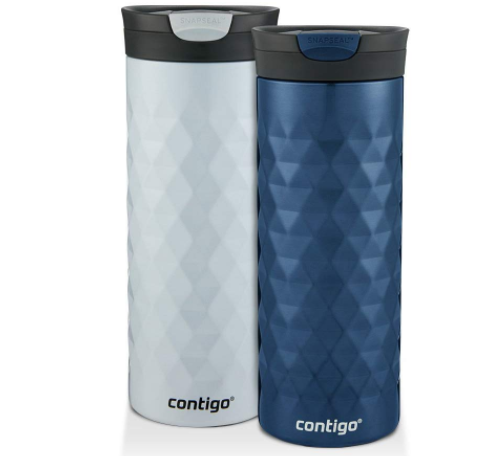 中亚prime会员: contigo 康迪克 不锈钢真空保温杯 600ml*2只装 合
