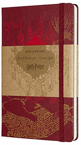 Moleskine 红色 硬面横间线条笔记本 大型本 (13*21cm) Harry Potter 特别版