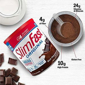 Slimfast 高蛋白巧克力代餐奶昔粉884g