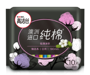 Kotex 高洁丝 臻选系列 迷你卫生巾 0.08极薄 190mm 10片 