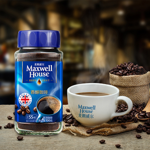 Maxwell House 麦斯威尔 醇品速溶纯黑咖啡 200g 赠7P手机壳