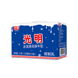 限广州： 光明牌 冰淇淋风味牛奶 200ml*12 19.9元