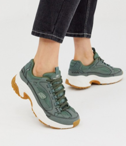 Skechers 橄榄绿女士运动鞋