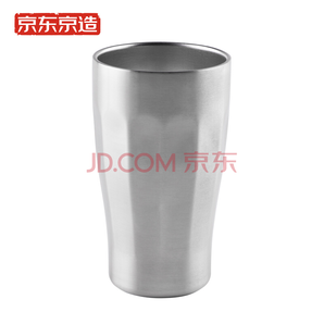某东京造 不锈钢敞口杯保温杯水杯 双层真空防烫 棱形 350ml