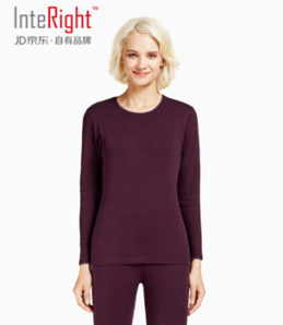 InteRight 女士圆领全棉保暖内衣套装 低至14.7元