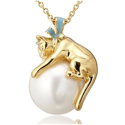 爆料有奖！  VENDOME BOUTIQUE 女士猫咪珍珠项链   含税到手约386元