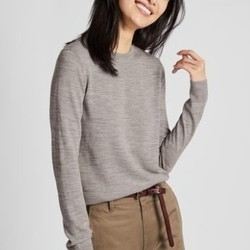 双12预告： UNIQLO 优衣库 418668 女士精纺美利奴圆领针织衫