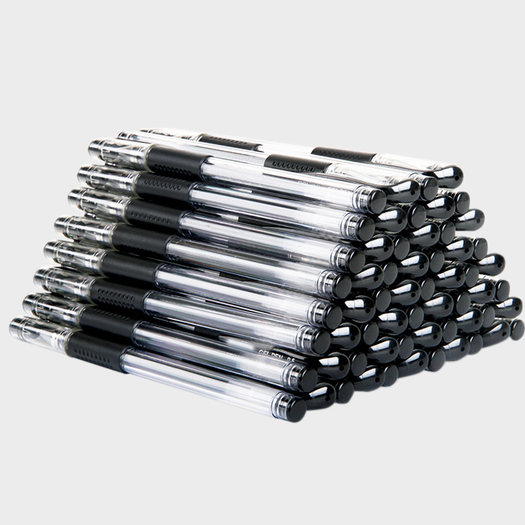 俏禧 黑色中性笔碳素笔0001 30支