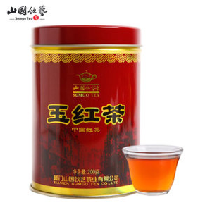 中国茶产业十强 山国饮艺 一级 玉红茶 200g 铁罐装  