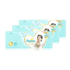 双11预售 购黑卡会员 Pampers 帮宝适一级帮纸尿裤xl 42片3包 没得比