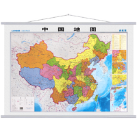 中国世界地图挂图1.1米精装双面版2019年新