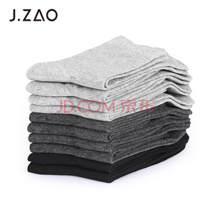 某东PLUS会员： J.ZAO 京造 男士中筒袜 10双装 *2件 54.5元（双重优惠，合27.25元/件）