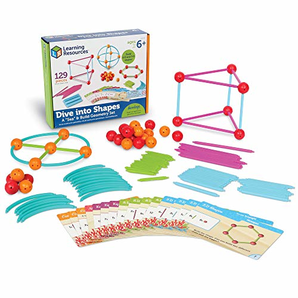 Learning Resources 海洋和几何构建组合套装 抽插式拼接玩具