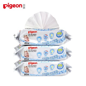 pigeon 贝亲 PL135 婴儿柔湿巾 80片 3连包 17.9元包邮（需拼团）