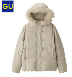 双12预告： GU 极优 317472 冬季毛领可拆卸羽绒服外套