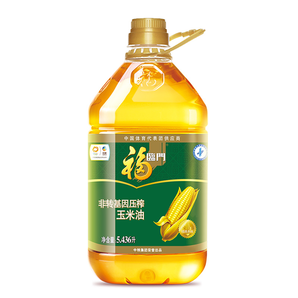 福临门 非转基因压榨玉米油 5.436L 