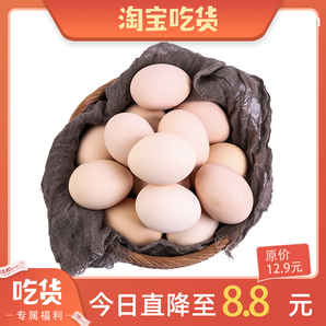 百食轩 大别山散养土鸡蛋 6枚试吃装 7.8元包邮（需用券）
