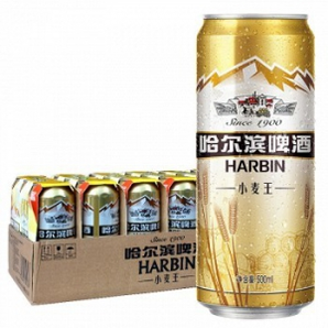HARBIN 哈尔滨 小麦王啤酒 500ml*18听 
