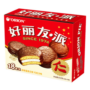 Orion 好丽友 营养早餐巧克力派18枚 612g/盒 