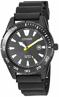 Citizen 男式不锈钢日本石英聚氨酯表带，黑色，22 休闲手表型号：BI1045-13  prime到手约678.93元