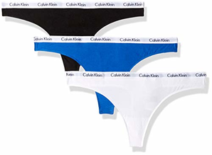 Calvin Klein 卡尔文·克莱恩 女士棉质丁字裤3条装 直邮含税到手￥135 