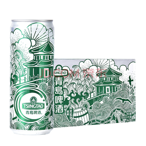 青岛啤酒（TsingTao）栈桥风光系列330ml*24听整箱