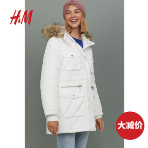 H&M DIVIDED 0740213 女装中长款派克大衣 90元（需用券）