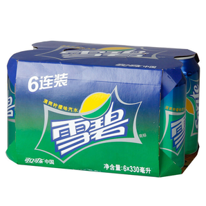 Sprite 雪碧 汽水 清爽柠檬味 330ml*6罐