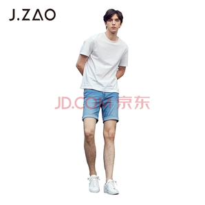 J.ZAO 男士基础合体牛仔短裤 *2件 94.4元（合47.2元/件）