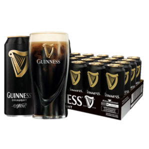 爱尔兰进口 健力士 司陶特啤酒 440ml*24罐 气囊黑科技 泡沫细密 某猫特价