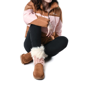  10日0点： UGG Classic Short Patchwork Fluff系列 女士时尚羊毛补丁系带中帮雪地靴 低至485.38元