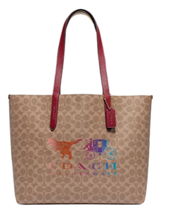 COACH  Coated Canvas Signature Rexy And Carriage Print Highline Tote女士手提包