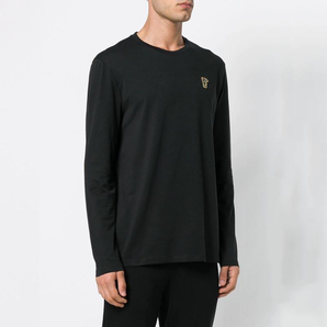 0点、考拉海购黑卡会员： Versace Collection 男士美杜莎长袖T恤 383元