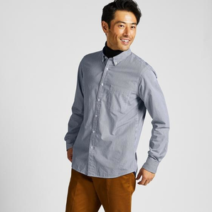 男装 优质长绒棉条纹衬衫(长袖) 421176