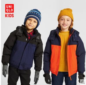 UNIQLO 优衣库 儿童保暖WARM PADDED连帽外套 422458 