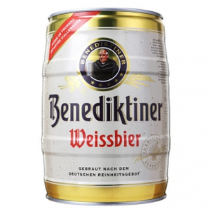Benediktiner 百帝王 小麦白啤酒 5L桶装 *2件 158.4元（立减）