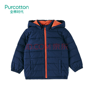  PLUS会员： Purcotton 全棉时代 儿童梭织夹克加厚棉袄 