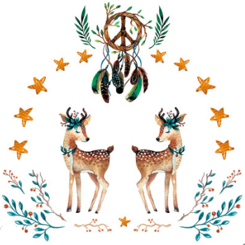 3日:品美 自粘墙贴 捕梦鹿款 22.5cm*50cm 1.1元包邮(需用券)