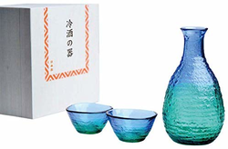东洋佐佐木 珊瑚海系列 渐变蓝色清酒杯壶套装（一壶两杯）G604-M77   到手￥180.78包税包邮