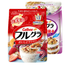 日本Calbee卡乐比进口即食麦片原味700g+乳酸菌600g