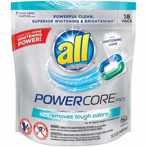 史低价：all Powercore 强力去渍增白洗衣球 18个