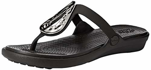 Crocs Women's Sanrah Liquid Metallic Flip Flop女士拖鞋