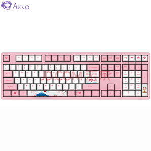 Akko 艾酷 3108 v2 世界巡回系列 富士山樱花 机械键盘 108键（国产粉轴）319元