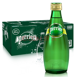  法国进口巴黎水(Perrier)气泡矿泉水原味玻璃瓶装整箱装330ml/瓶*24瓶119元