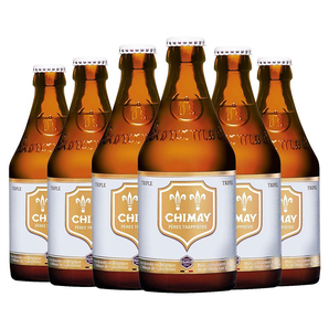 比利时进口！ Chimay智美白帽啤酒330ml*6瓶