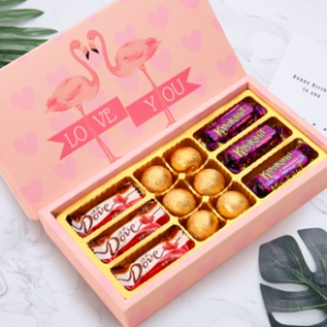 【德芙】巧克力情人节礼盒装12颗 