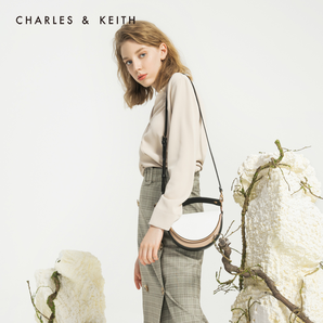 CHARLES&KEITH CK2-50780925 半圆形女包翻盖手提单肩包 261元包邮（需用券）