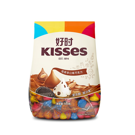 hersheys好时巧克力kisses炫彩混合味500g